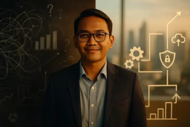 Seorang konsultan IT profesional dari Nusait.com menjadi jembatan antara masalah bisnis yang rumit dan solusi teknologi yang jelas dan efektif.